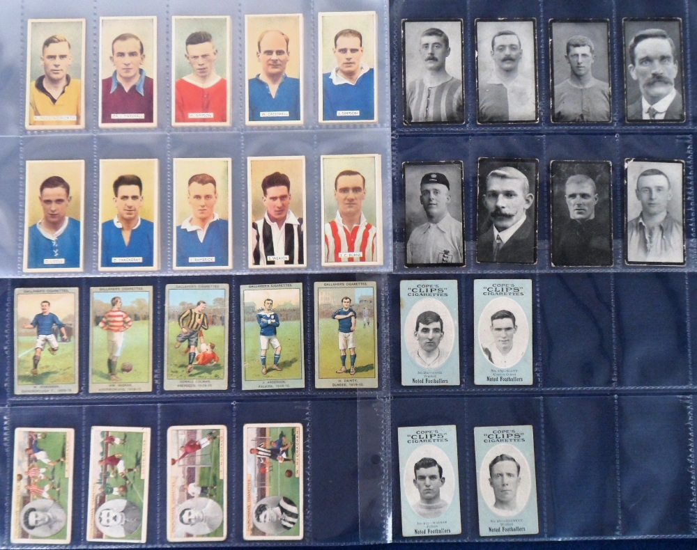 Cigarette cards, Football, selection, Carreras Famous Footballers (set, 48 cards inc. Dixie Dean,