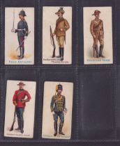 Cigarette cards, Churchman's, Home & Colonial Regiments, 5 cards, Canadian Mounted Police, Field