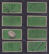 Cigarette cards, Murray's, Football Rules (8/25) nos 1, 2, 3, 4, 8, 9, 13 & 19 (all with faults,