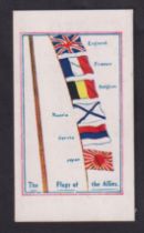 Cigarette card, J.W. Dewhurst, Army Pictures, Cartoons etc, type card, The Flags of the Allies (