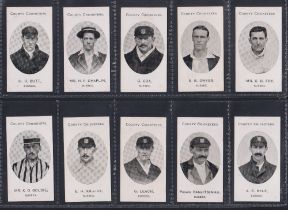 Cigarette cards, Taddy, County Cricketers, Sussex, (set, 15 cards) (gd/vg)