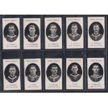 Cigarette cards, Taddy, Prominent Footballers (With Footnote), West Ham, (set, 15 cards) (gen gd)