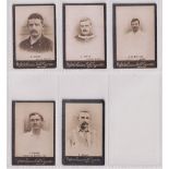 Cigarette cards, Football, Ogden's, Guinea Golds, Footballers, Base M, 5 cards, A Scott, Notts