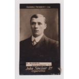 Cigarette card, John Sinclair, Football Favourites, type card, no 58, S. Bloomer, Middlesboro' FC (