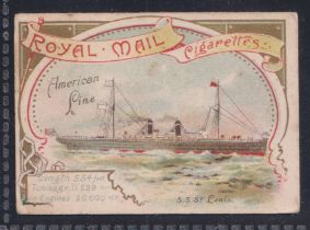 Cigarette card, Anstie, Royal Mail Series, 'M' size, 'American Line - s.s. St Louis', Ref H19,