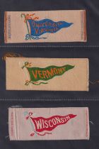 Tobacco silks, ATC, College Pennant on Cane, 'T' size (19/56) (1 mounted on card, rest mostly gd)