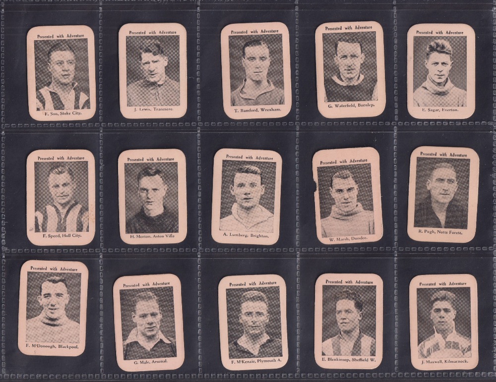 Trade cards, Thomson, Footballers, Hunt the Cup cards, 'K' size, (set, 52 cards) (gen gd) - Image 4 of 5