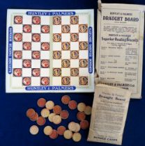 Trade issue, Huntley & Palmers, Draught Board, complete with original packet, board, rules & biscuit