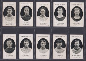 Cigarette cards, Taddy, Prominent Footballers, (No Footnote), Bristol City, 13 cards (some with sl