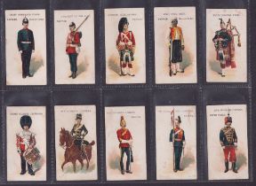 Cigarette cards, Churchman's, Types of British & Colonial Troops, 10 different cards, Army