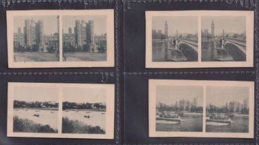 Cigarette cards, Player's, Stereoscopic Series, 4 cards, Richmond, St James's Palace, Lambeth Palace