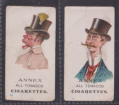 Cigarette cards, USA, M. Hirsch, Types of People (Comics), two cards, both inscribed '49', ref N511,