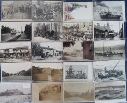 Postcards, Yorkshire, approx. 200 cards RPs, printed and a few artist drawn to include Crosspool