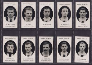 Cigarette cards, Taddy, Prominent Footballers (No Footnote), Newcastle Utd (set, 15 cards) (mostly