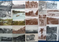Postcards, Sierra Leone, a mix of approx. 41 cards of Sierra Leone, with villages, river craft,