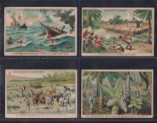 Trade cards, Spain, Chocolate Juncosa, Cuban War of Independence, 'X' size, artist drawn colour