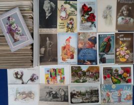 Postcards, a mixed subject selection of approx. 600 cards to include shipping, comic, glamour,
