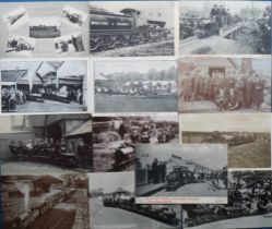 Postcards, Rail, a miniature railway mix of 13 cards with RPs of S.G.P.R April 1906 with passengers,