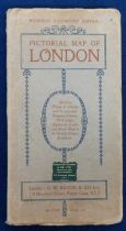 Collectables, Map, Bacon's 1924 Wembley Exhibition Edition Pictorial Map Of London. An