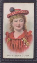 Cigarette card, Taddy, Royalty, Actresses & Soldiers, 'Miss Florence St. John', type card (sl corner