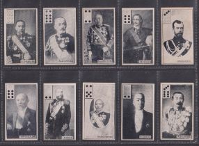 Cigarette cards, Japan, Unidentified (Red Factory Back with text), Dominoes showing celebrities,