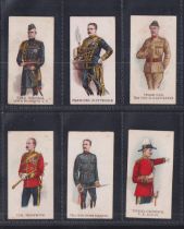 Cigarette cards, Smith's, Boer War Series (Coloured), 6 cards, nos 1, 5, 18, 20, 26 & 37 (most