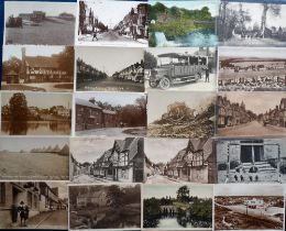 Postcards, Sussex, a large mixed age selection of approx. 196 cards, with RPs of wrecked building