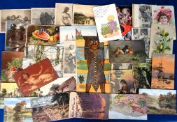 Postcards, a mixed selection of approx 90, mostly Hildesheimer & Co published cards, various