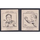 Trade cards, Football, Daily Mail Sports Parade, 'L' size, two type cards, Frank Bowyer Stoke City &