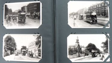 Transportation, Tram Photographs, London County Council Tramways an album containing 186 photos, all