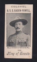 Cigarette card, Lambert & Butler, Colonel R.S.S.Baden-Powell, The King of Scouts, type card, (sl