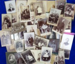 Photographs, Cabinet Cards, 50+ cards mainly portraits of women, men, children, families and groups.