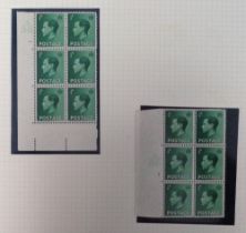 Stamps, GB KEVIII & KGVI mint and used collection to include cylinder blocks, shade and watermark