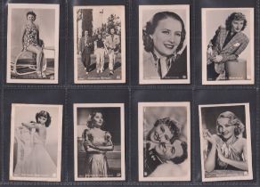 Cigarette cards, Egypt, Athanassacopoulu, Film Star Series 3, 'M' size, a collection of 111 cards