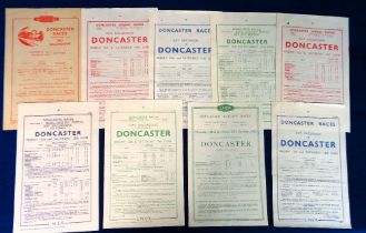 Horse Racing / Railways, Doncaster Races, a collection of 9 railway excursion flyers for trips to