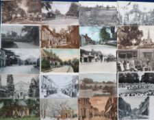 Postcards, Warwickshire, a collection of approx. 200 cards, with RPs of The Guildhouse Knowle, The
