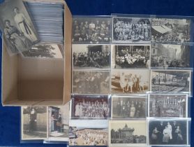 Postcards, Social History, 150+ cards RPs, printed and artist drawn to include The Ragged School