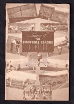 Football programme, Arsenal v Tottenham, Football League Jubilee Trust Fund programme, 20 August