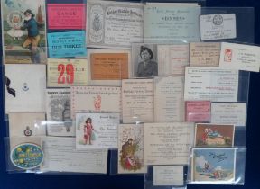 Ephemera, a selection of 130+ items to include invitations, Christmas cards, whist cards, programmes