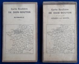 Collectables, Maps, Carte Routiere De Dion-Bouton Normandie and Rouen-Le Havre advertising maps