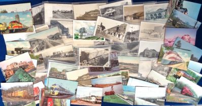 Postcards, Rail, a foreign railway selection of approx. 68 cards inc. USA (some modern), Mexico,