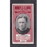 Cigarette card, Lees, Northampton Town Football Club, type card, no 313, E Freeman (vg) (1)