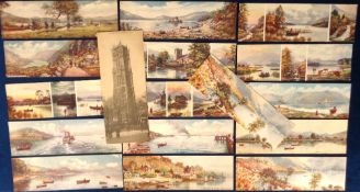 Postcards, Panoramic, an unusual collection of Tuck published cards (30) inc. Views of London no.