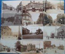 Postcards, Trams, a good RP selection of approx. 26 cards of UK trams, inc. College St Rotherham,