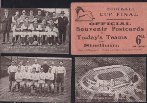 Football postcards, Bolton v West Ham, 1923 FA Cup Final, original official souvenir packet
