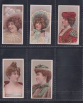 Cigarette cards, Lambert & Butler, Beauties, 'HOL', 5 cards, picture ref no 6 (May Blossom back),