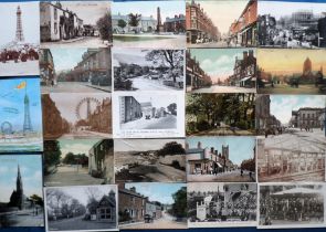 Postcards, Lancashire, a collection of approx. 197 cards, with RPs of Bolton Parade, fire at