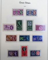 Stamps, 4 green Lighthouse hingless albums, GB QEII 1952-2006 with UM stamps to 1980. Excellent