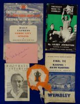 Football memorabilia, FA Cup Final 1953, Blackpool v Bolton Wanderers, match programme &