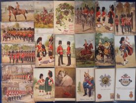 Postcards, Military Art, 190+ cards to include Regiments, Harry Payne, comic, History and Traditions